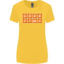 Good Vibes Periodic Table Chemistry Funny Womens Wider Cut T-Shirt Yellow