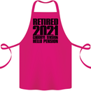 Goodbye Tension Retirement 2021 Retired Cotton Apron 100% Organic Pink