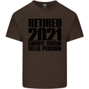 Goodbye Tension Retirement 2021 Retired Mens Cotton T-Shirt Tee Top Dark Chocolate