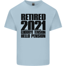 Goodbye Tension Retirement 2021 Retired Mens Cotton T-Shirt Tee Top Light Blue