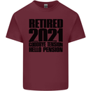 Goodbye Tension Retirement 2021 Retired Mens Cotton T-Shirt Tee Top Maroon