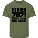 Goodbye Tension Retirement 2021 Retired Mens Cotton T-Shirt Tee Top Military Green