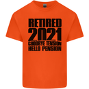 Goodbye Tension Retirement 2021 Retired Mens Cotton T-Shirt Tee Top Orange