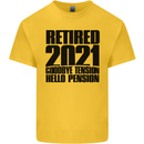Goodbye Tension Retirement 2021 Retired Mens Cotton T-Shirt Tee Top Yellow