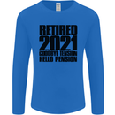 Goodbye Tension Retirement 2021 Retired Mens Long Sleeve T-Shirt Royal Blue