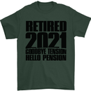 Goodbye Tension Retirement 2021 Retired Mens T-Shirt Cotton Gildan Forest Green