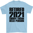 Goodbye Tension Retirement 2021 Retired Mens T-Shirt Cotton Gildan Light Blue