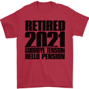 Goodbye Tension Retirement 2021 Retired Mens T-Shirt Cotton Gildan Red