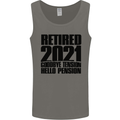 Goodbye Tension Retirement 2021 Retired Mens Vest Tank Top Charcoal