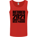Goodbye Tension Retirement 2021 Retired Mens Vest Tank Top Red