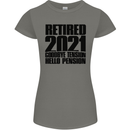 Goodbye Tension Retirement 2021 Retired Womens Petite Cut T-Shirt Charcoal