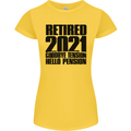 Goodbye Tension Retirement 2021 Retired Womens Petite Cut T-Shirt Yellow