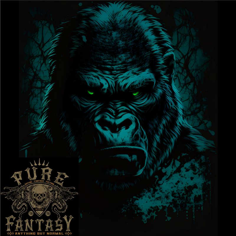 A Mean Gorilla Dark Style Mens Cotton T-Shirt Tee Top