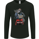 Gorilla Fighter MMA Martial Arts Muay Thai Mens Long Sleeve T-Shirt Black