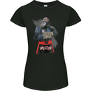 Gorilla Fighter MMA Martial Arts Muay Thai Womens Petite Cut T-Shirt Black