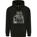 Gorilla with Headphones DJ Dance Music Childrens Kids Hoodie Black