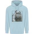 Gorilla with Headphones DJ Dance Music Childrens Kids Hoodie Light Blue
