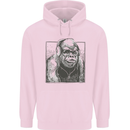 Gorilla with Headphones DJ Dance Music Childrens Kids Hoodie Light Pink