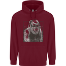 Gorilla with Headphones DJ Dance Music Childrens Kids Hoodie Maroon