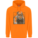 Gorilla with Headphones DJ Dance Music Childrens Kids Hoodie Orange