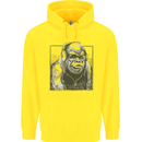 Gorilla with Headphones DJ Dance Music Childrens Kids Hoodie Yellow
