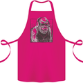 Gorilla with Headphones DJ Dance Music Cotton Apron 100% Organic Pink