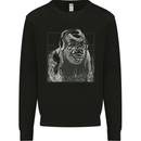 Gorilla with Headphones DJ Dance Music Kids Sweatshirt Jumper Black