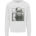Gorilla with Headphones DJ Dance Music Kids Sweatshirt Jumper White