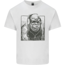 Gorilla with Headphones DJ Dance Music Kids T-Shirt Childrens White