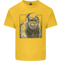 Gorilla with Headphones DJ Dance Music Kids T-Shirt Childrens Yellow