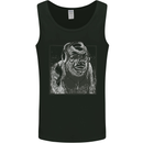 Gorilla with Headphones DJ Dance Music Mens Vest Tank Top Black