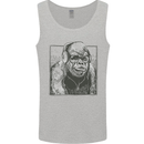 Gorilla with Headphones DJ Dance Music Mens Vest Tank Top Sports Grey