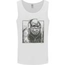 Gorilla with Headphones DJ Dance Music Mens Vest Tank Top White