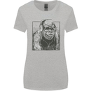 Gorilla with Headphones DJ Dance Music Womens Wider Cut T-Shirt Sports Grey
