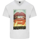 Got Them Diamonds in My Mouth Mens V-Neck Cotton T-Shirt White