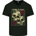 Gothic Lovers Tarot Cards Fortune Teller Mens V-Neck Cotton T-Shirt Black