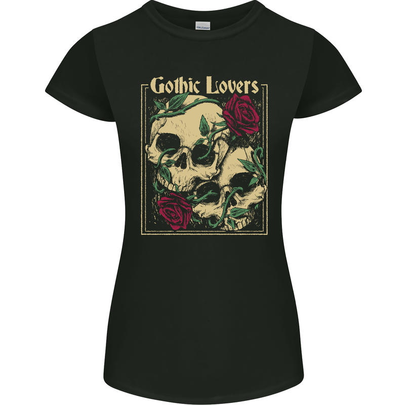 Gothic Lovers Tarot Cards Fortune Teller Womens Petite Cut T-Shirt Black