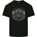 Gothic Skulls Biker Motorcycle Motorbike Mens Cotton T-Shirt Tee Top Black
