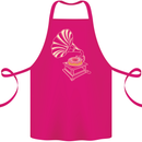 Gramophone Donut Music DJ Vinyl Funny Cotton Apron 100% Organic Pink