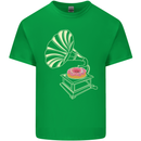 Gramophone Donut Music DJ Vinyl Funny Kids T-Shirt Childrens Irish Green