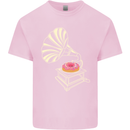 Gramophone Donut Music DJ Vinyl Funny Kids T-Shirt Childrens Light Pink