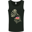 Gramophone Donut Music DJ Vinyl Funny Mens Vest Tank Top Black