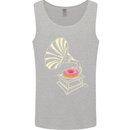Gramophone Donut Music DJ Vinyl Funny Mens Vest Tank Top Sports Grey