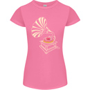 Gramophone Donut Music DJ Vinyl Funny Womens Petite Cut T-Shirt Azalea