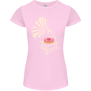 Gramophone Donut Music DJ Vinyl Funny Womens Petite Cut T-Shirt Light Pink