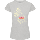 Gramophone Donut Music DJ Vinyl Funny Womens Petite Cut T-Shirt Sports Grey