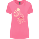 Gramophone Donut Music DJ Vinyl Funny Womens Wider Cut T-Shirt Azalea