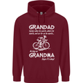 Grandad Cycles When He Wants Cycling Bike Childrens Kids Hoodie Maroon
