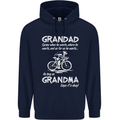 Grandad Cycles When He Wants Cycling Bike Childrens Kids Hoodie Navy Blue