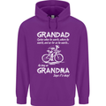 Grandad Cycles When He Wants Cycling Bike Childrens Kids Hoodie Purple
